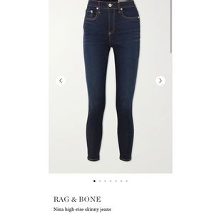 Rag&Bone Nina High Rise Skinny Jeans SZ 27